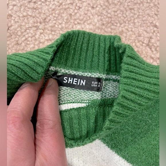 Women's SHEIN vintage vibes Argyle Pattern pullover crewneck sweater - Picture 3 of 12